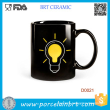 Lamp Bulb Heat Sensitive Ceramic Coffee Mug